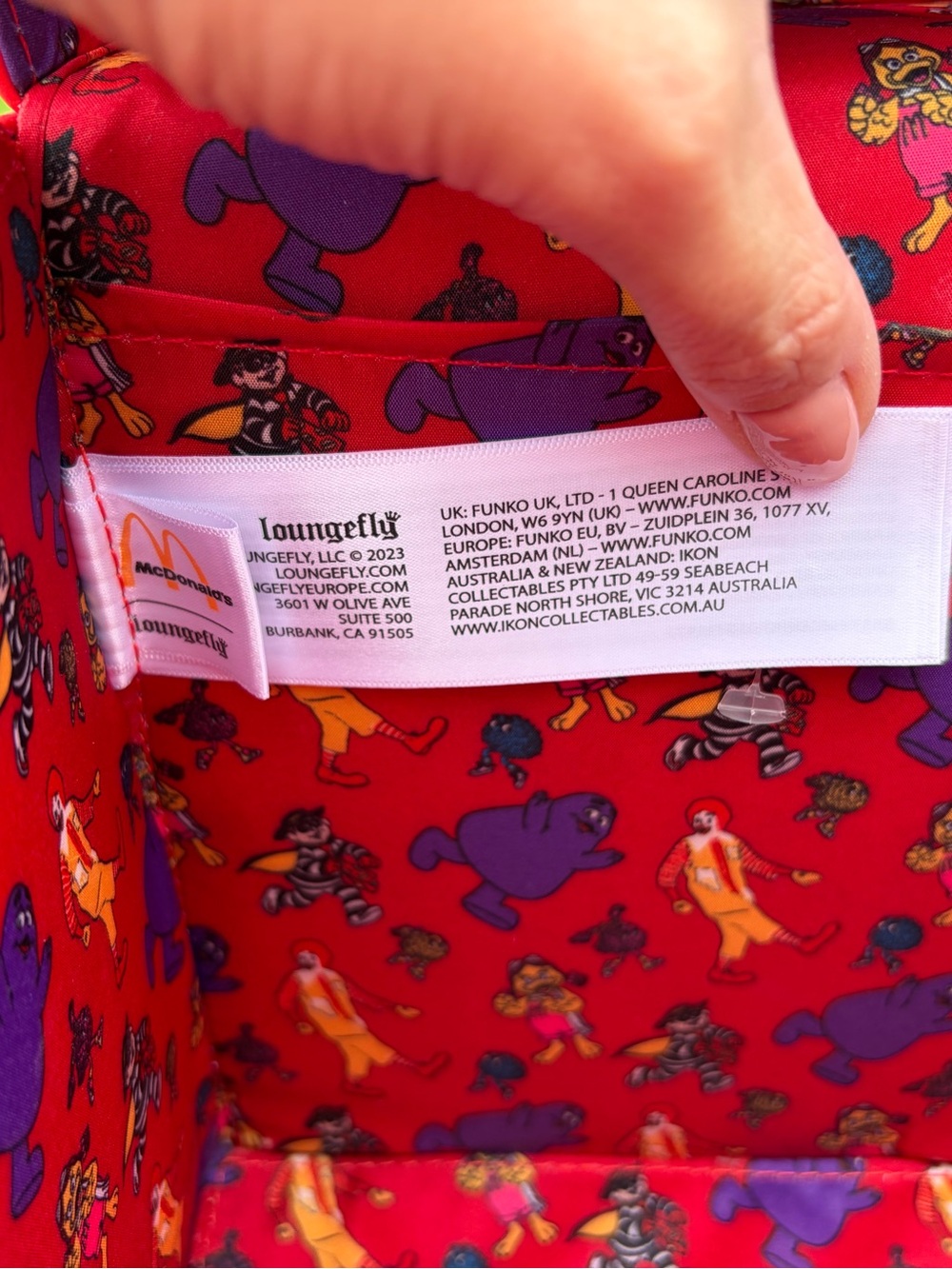 Loungefly McDonalds Happy Meal Mini Backpack Ronald Grimace Hamburglar Retro - Picture 14 of 16